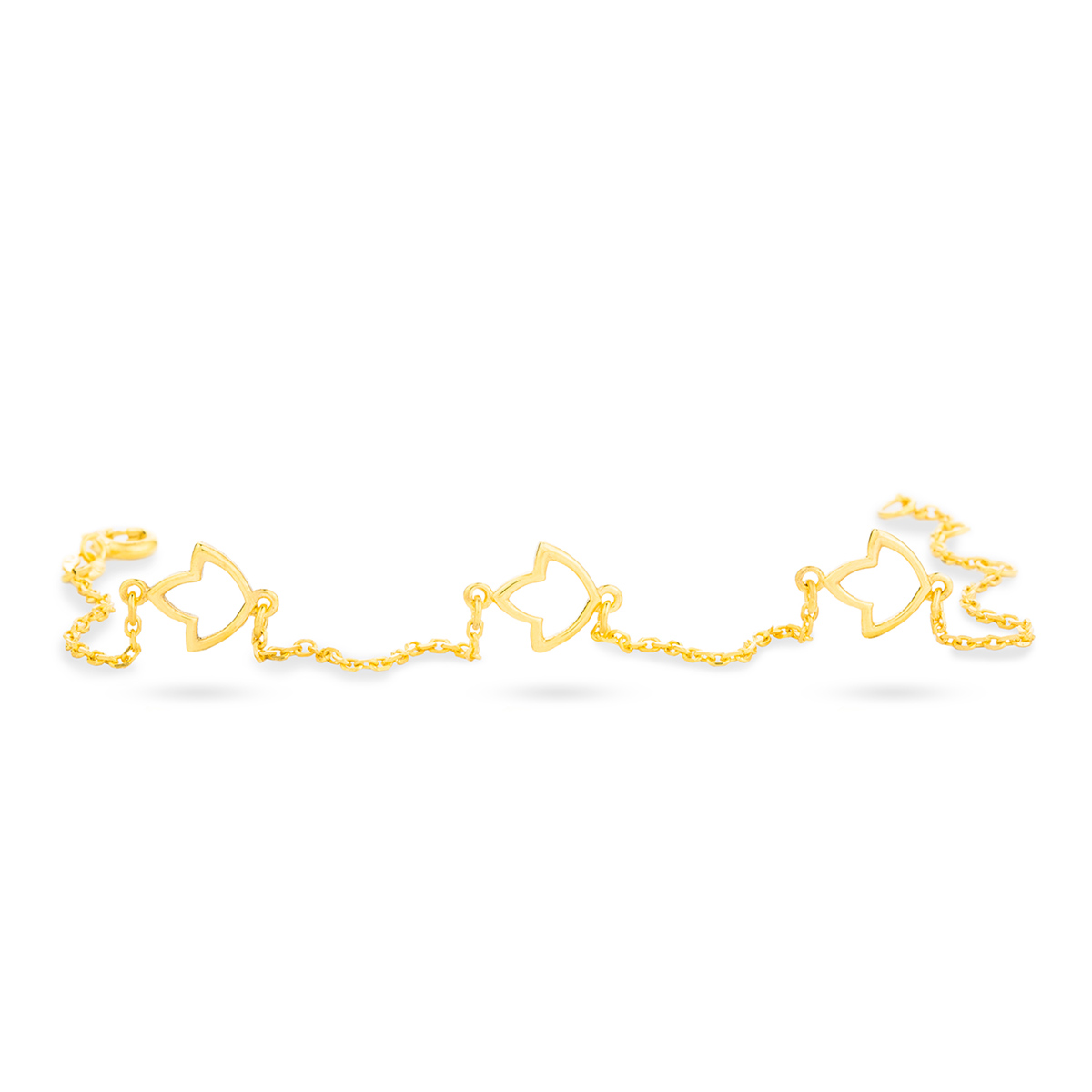 دستبند زنجير طلا  کد BMH017