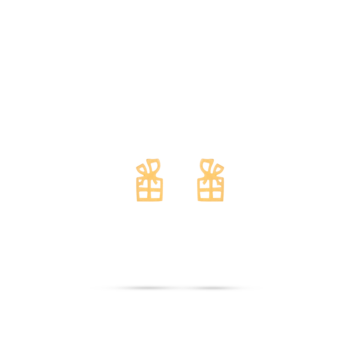 گوشواره گوشواره میخی طلا طرح هدیه کد ER059