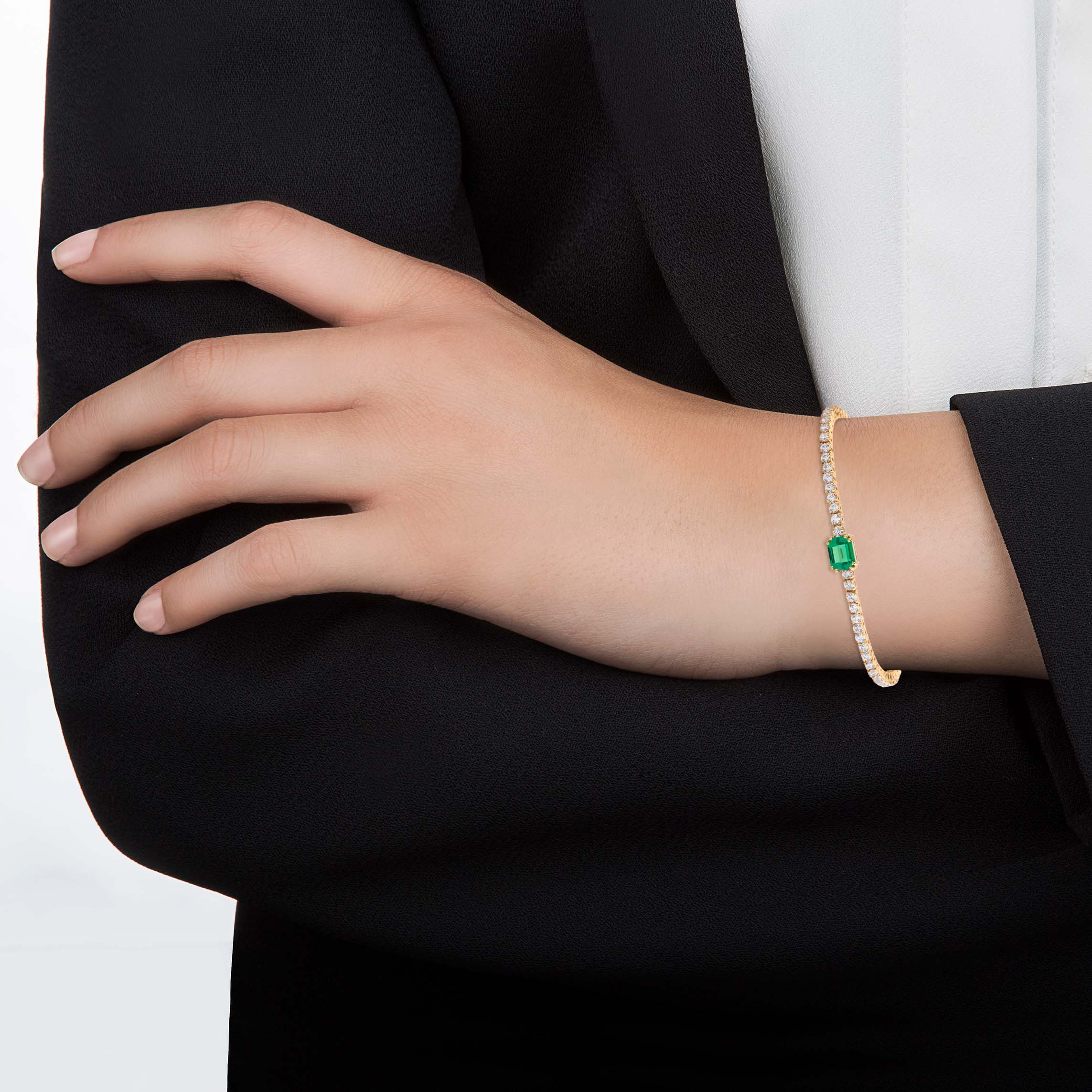 دستبند زنجير طلا  کد BM347