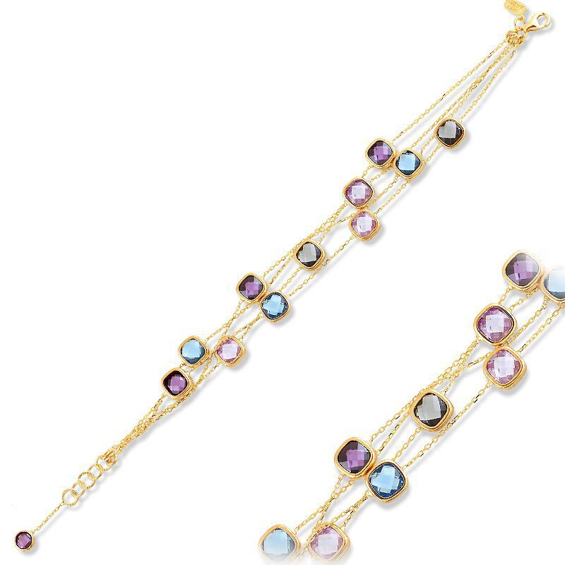 دستبند زنجير طلا  کد MRCB-2