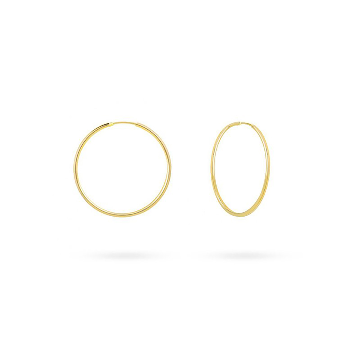 گوشواره گوشواره طلا حلقه ای پروفیل نازک کد EMOH052