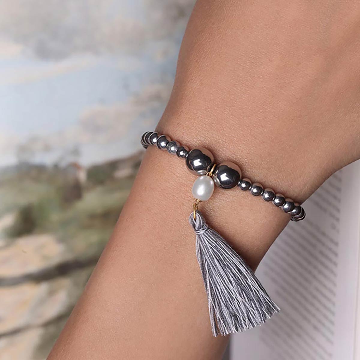 دستبند سنگی  کد BSH005