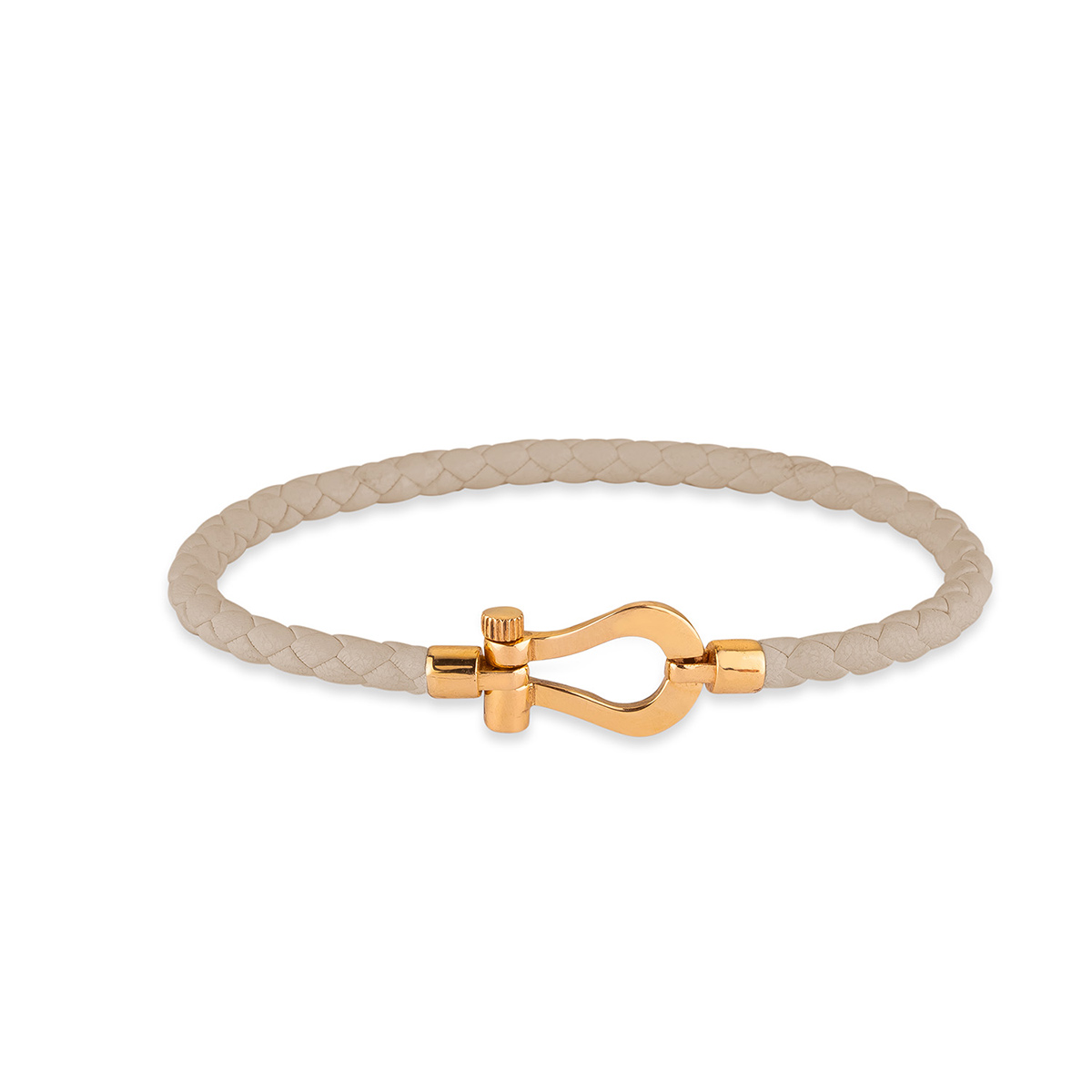 دستبند چرم و طلا  کد BMR041-24