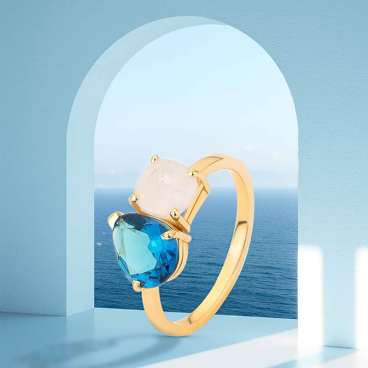 انگشتر مربع اشک کد RM717