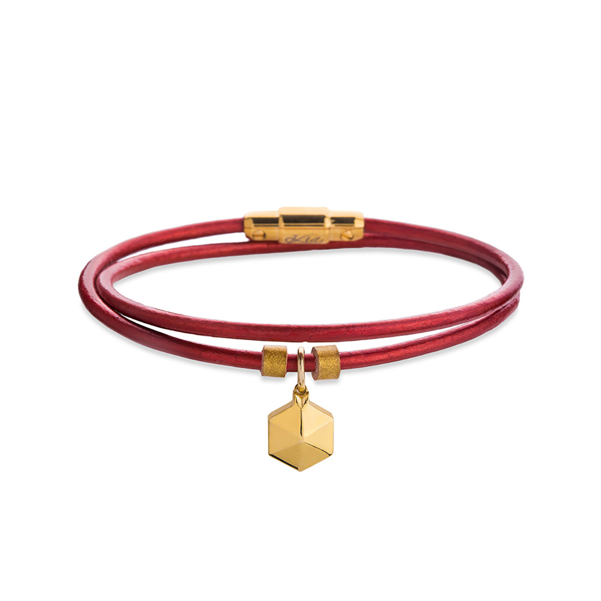 دستبند چرم و طلا  کد BTR058