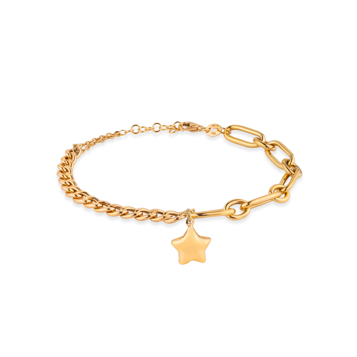 دستبند زنجير طلا  کد BMOH109