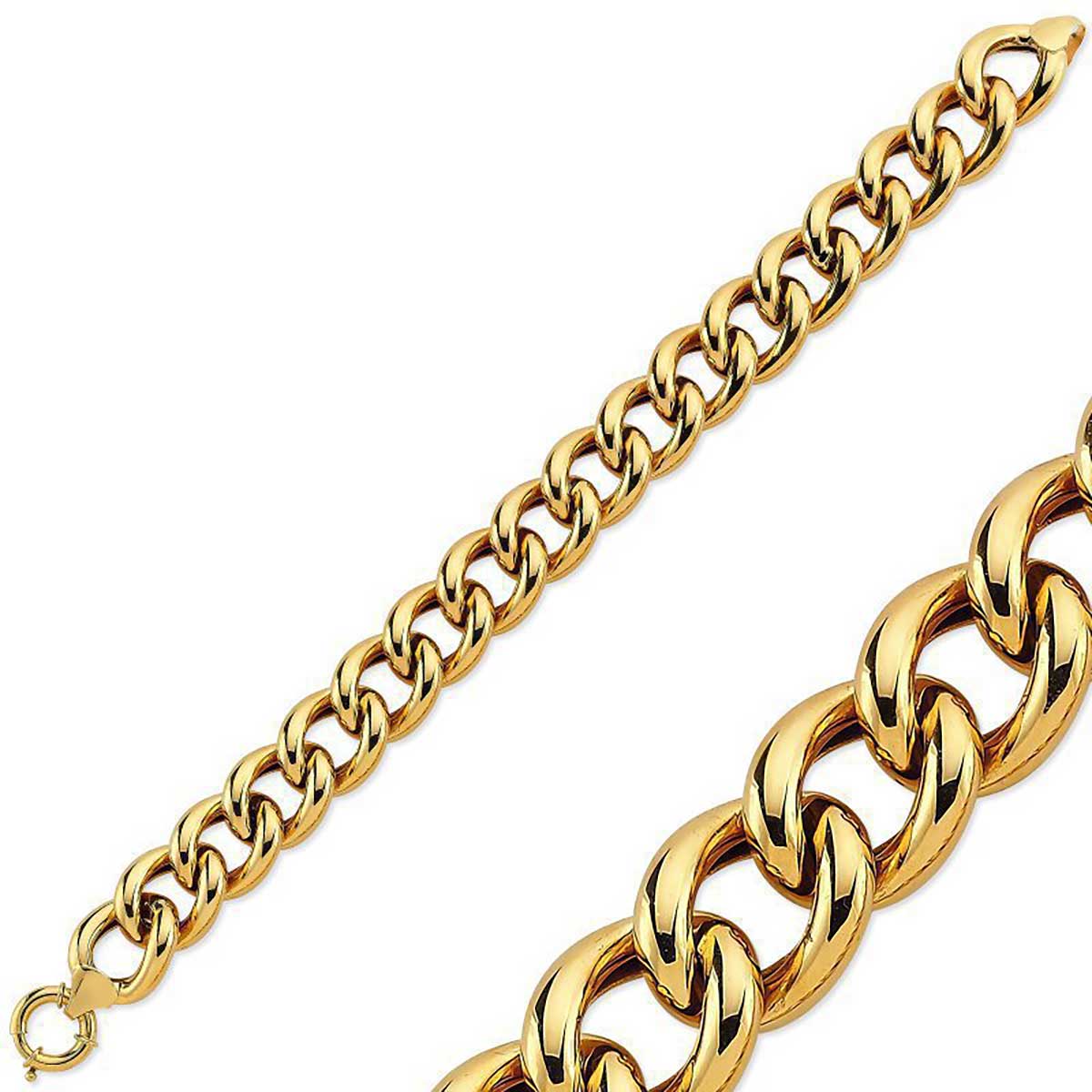 دستبند زنجير طلا  کد RSB-1116