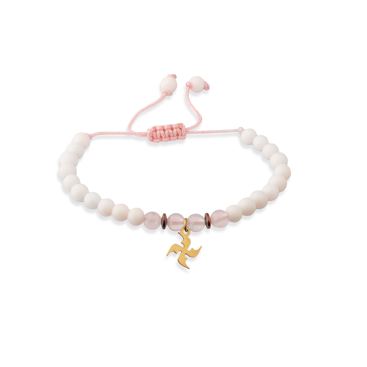 دستبند سنگی مربع چهار تیغ لیزری کد LMB108