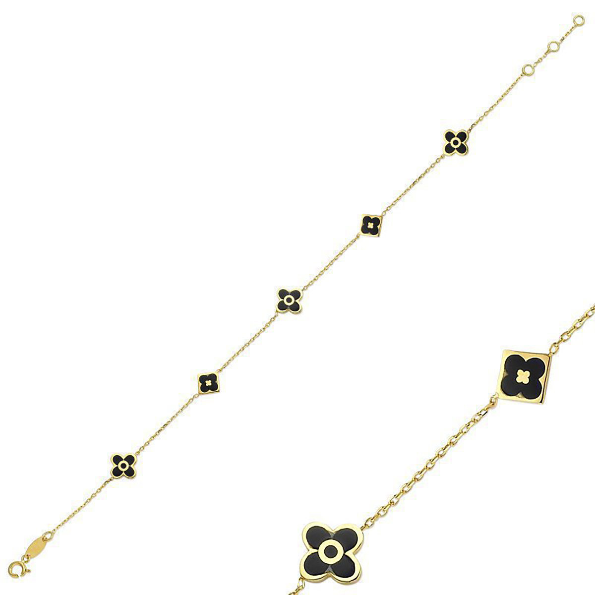 دستبند زنجير طلا  کد RSB-1076