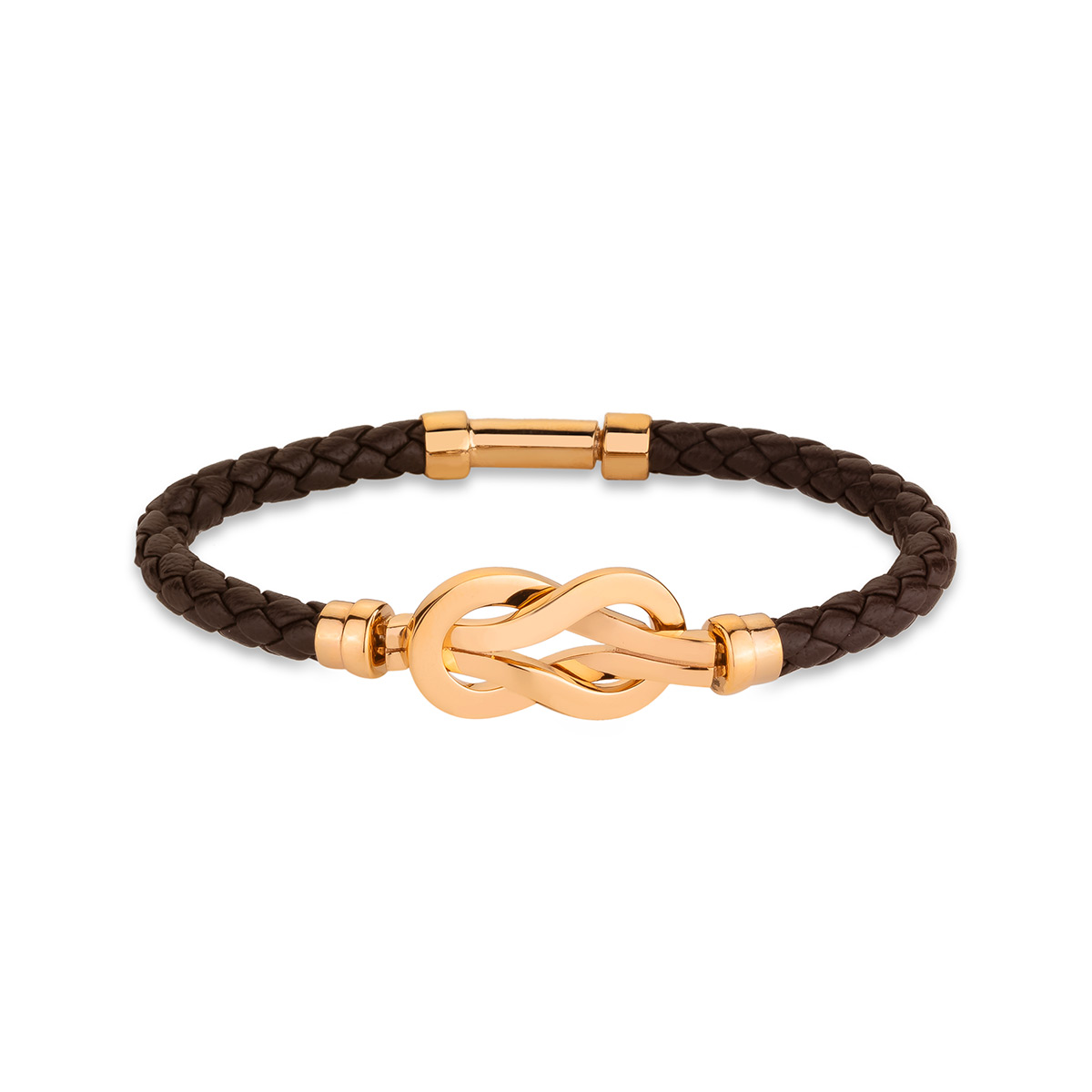 دستبند چرم و طلا  کد BMR182-22