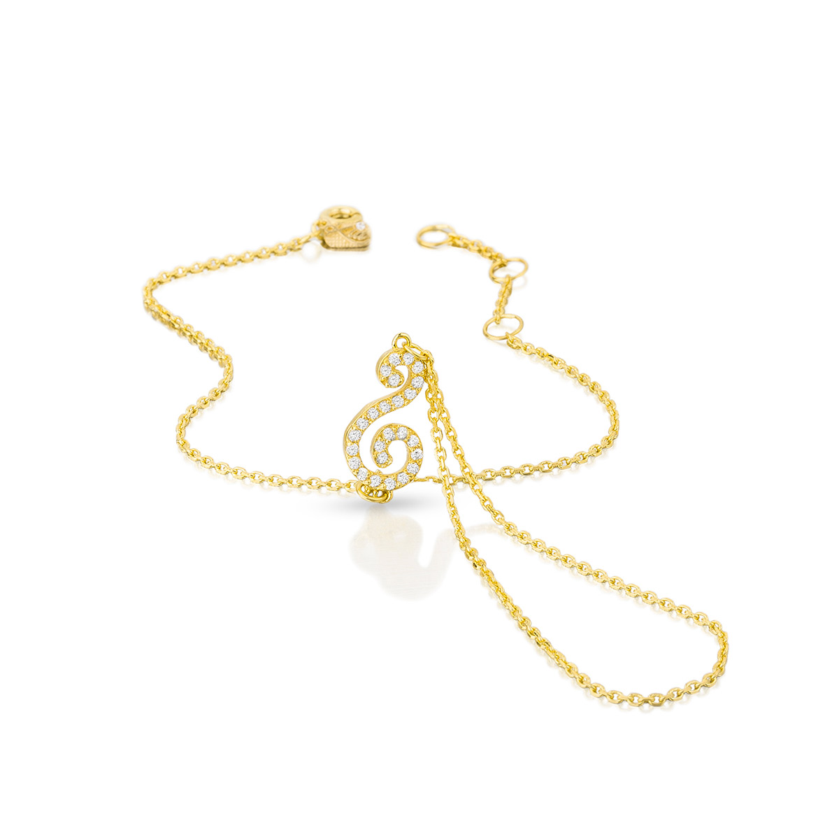 دستبند زنجير طلا  کد BM164