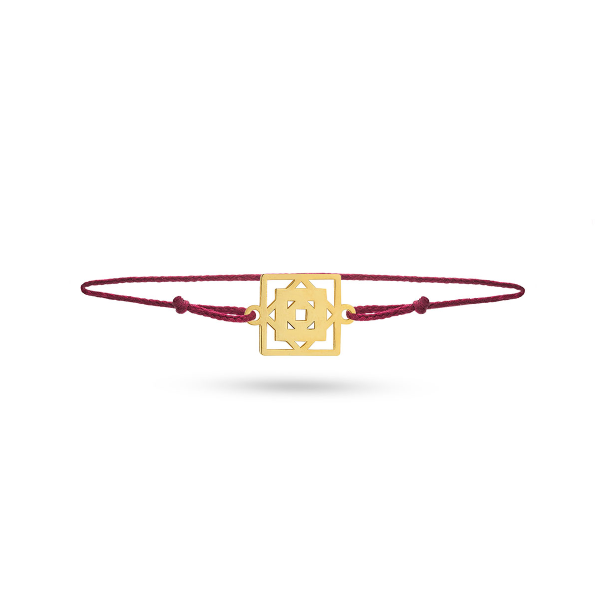 دستبند نخی مربع اسلیمی لیزری کد LMB118