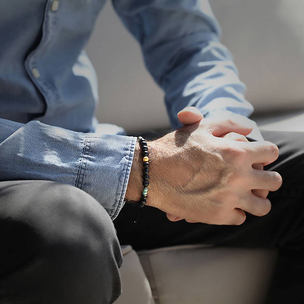 دستبند سنگی  کد BSH201