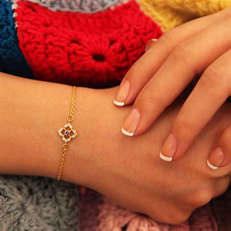 دستبند زنجير طلا  کد BM049