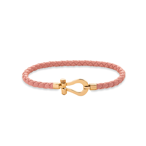 دستبند چرم و طلا  کد BMR042-7