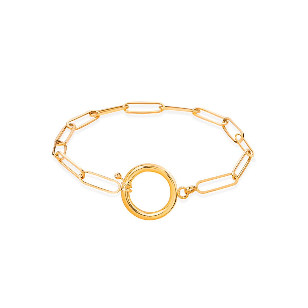 دستبند زنجير طلا  کد OB004