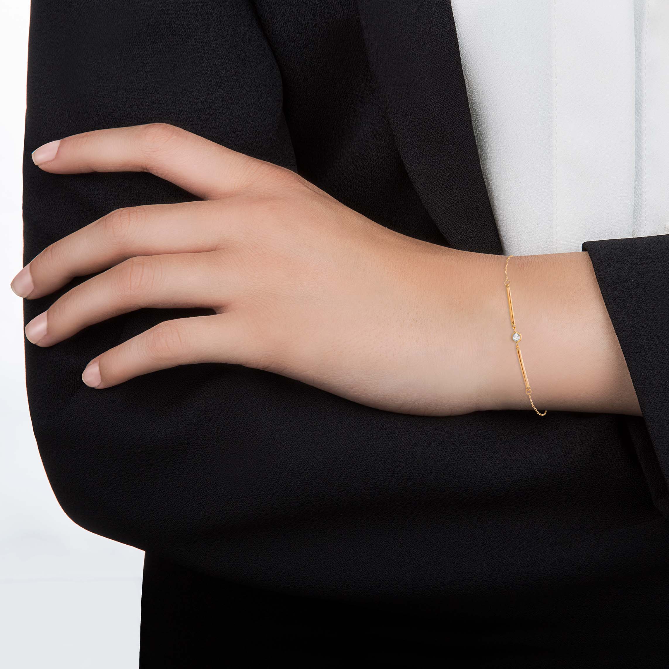 دستبند زنجير طلا  کد BMOH099