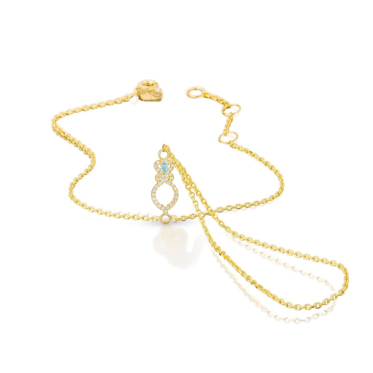 دستبند زنجير طلا  کد BM170