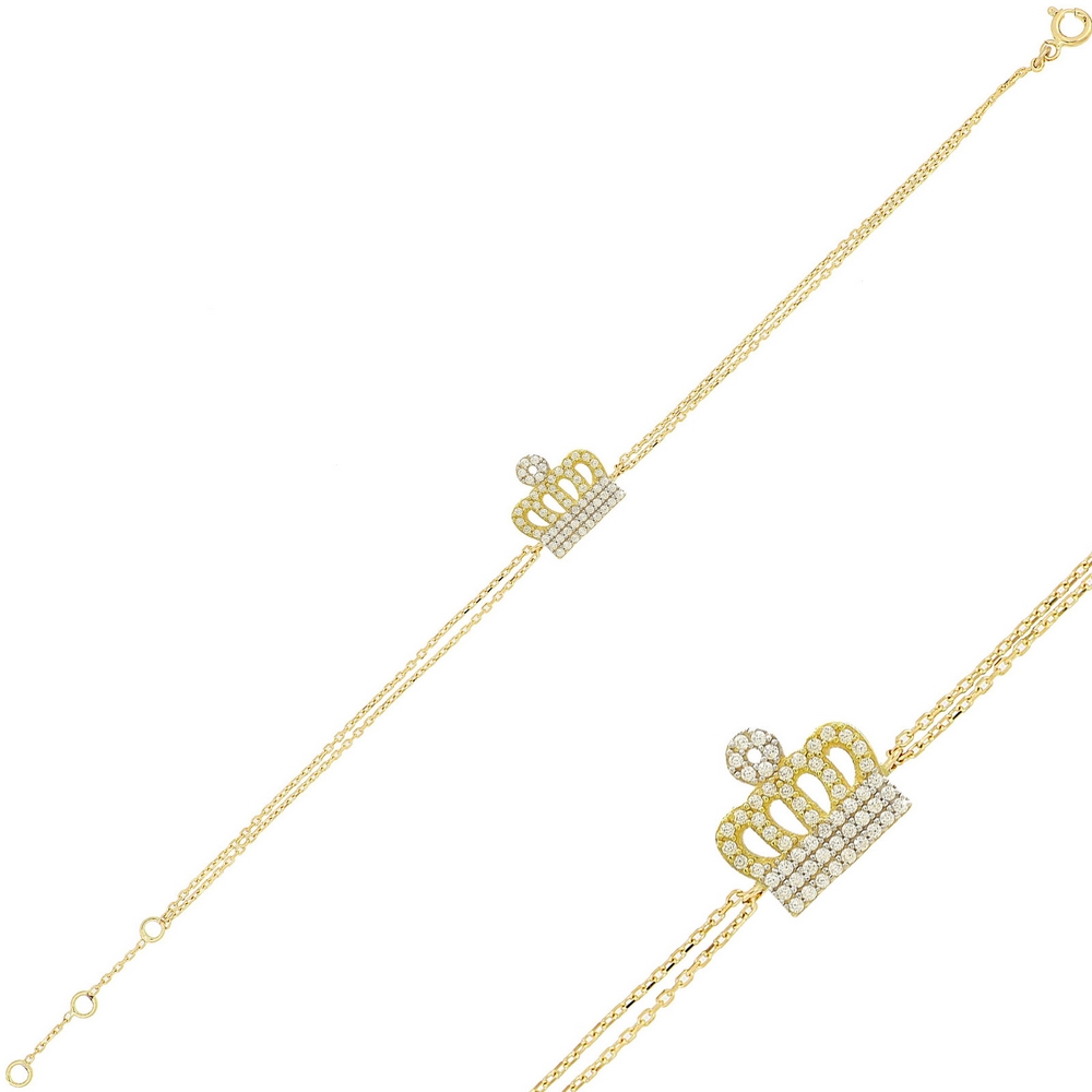 دستبند زنجير طلا  کد RSB-1485