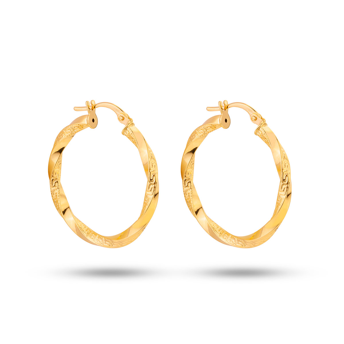 گوشواره گوشواره حلقه ای طلا ورساچه کد EMR141