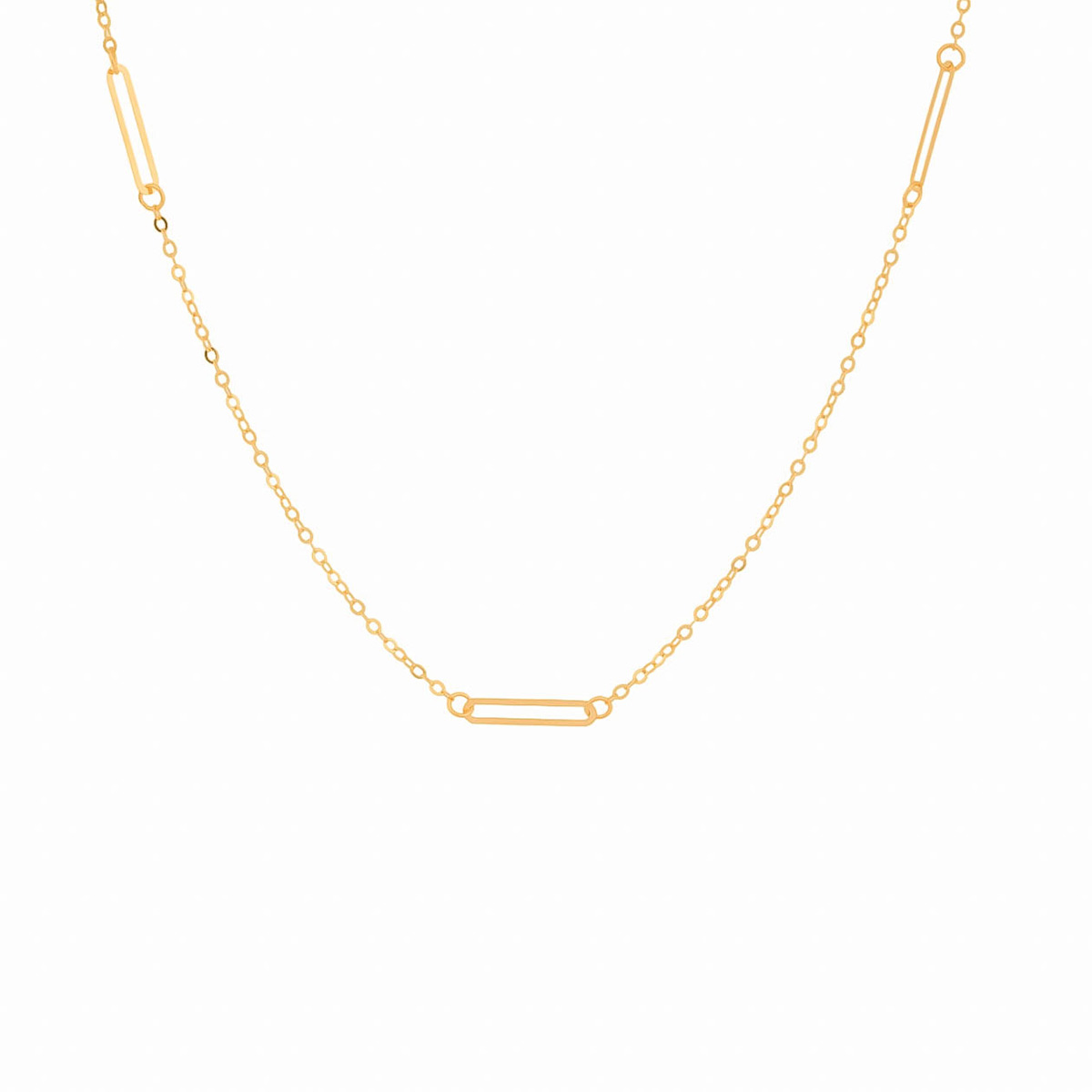 گردنبند زنجیری مستطیل کد NMR546