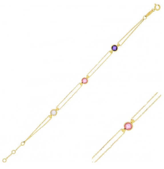 دستبند زنجير طلا  کد RSB-1172