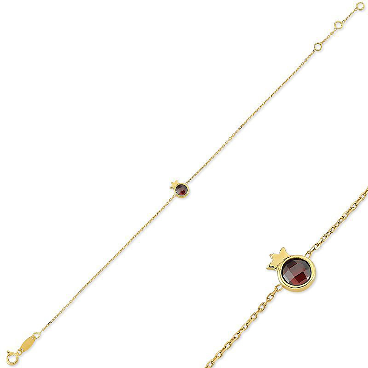 دستبند زنجير طلا  کد RSB-1122