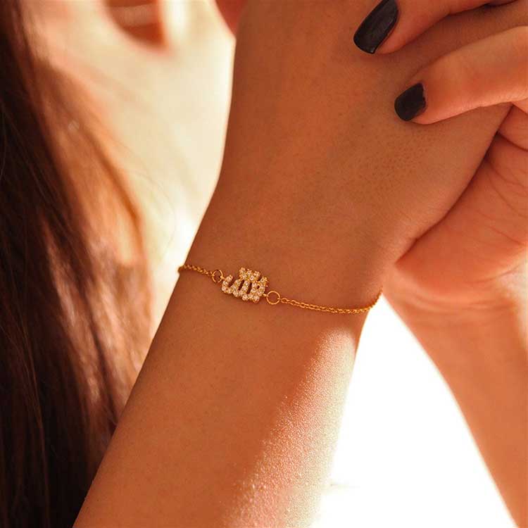 دستبند زنجير طلا  کد BM172