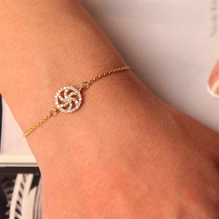 دستبند زنجير طلا  کد BM289