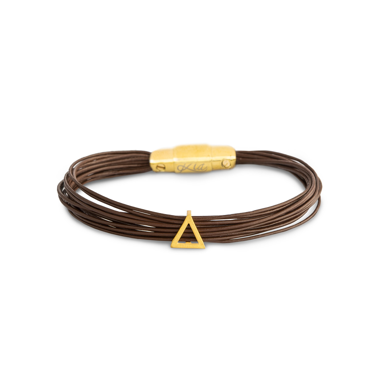 دستبند چرم و طلا  کد BR050-4