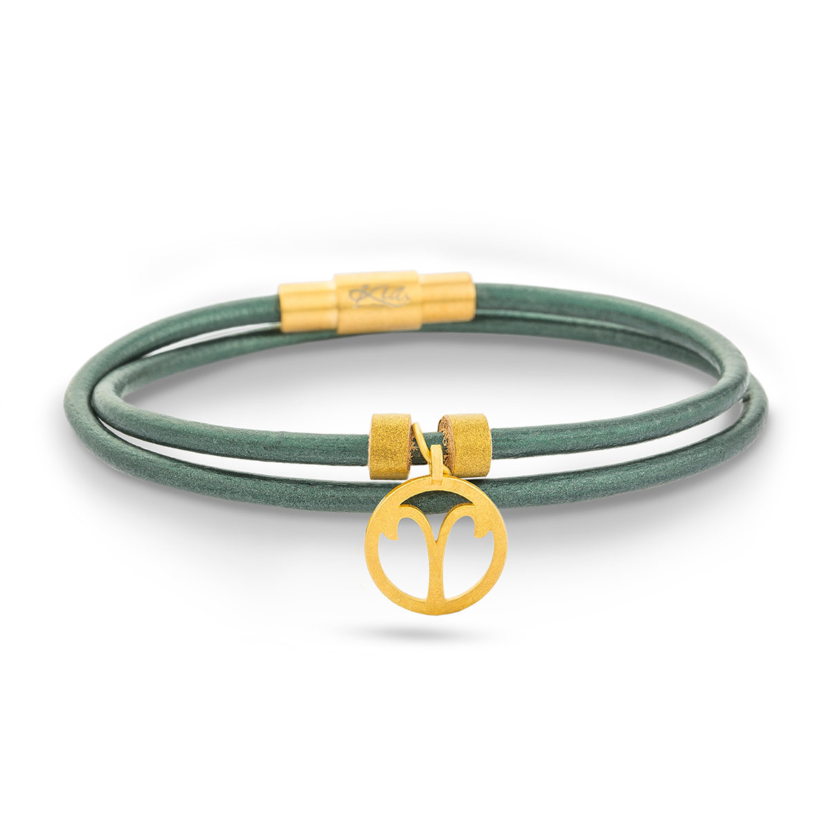 دستبند چرم و طلا  کد BR063-01