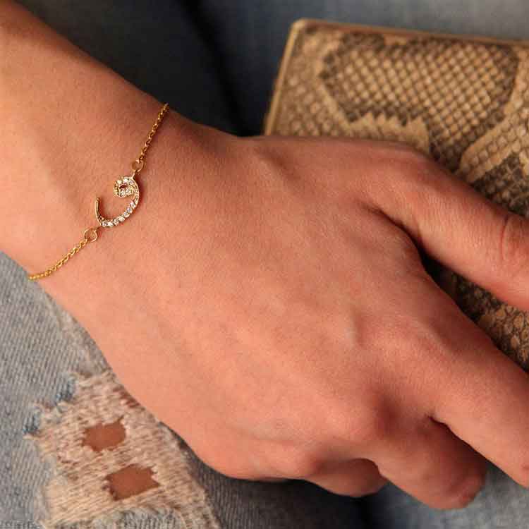 دستبند زنجير طلا  کد BM157