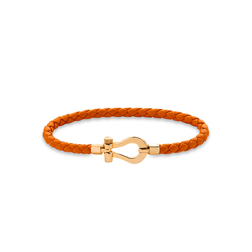 دستبند چرم و طلا  کد BMR042-4