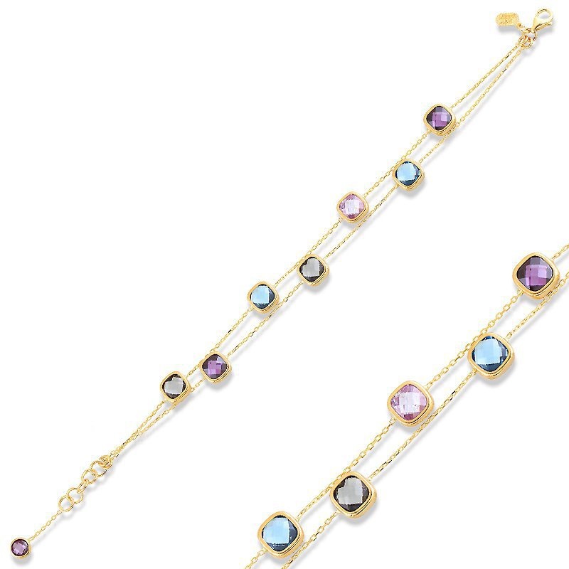 دستبند زنجير طلا  کد MRCB-6