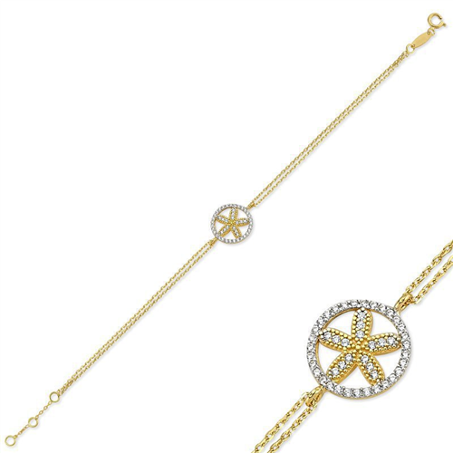 دستبند زنجير طلا  کد RSB-23