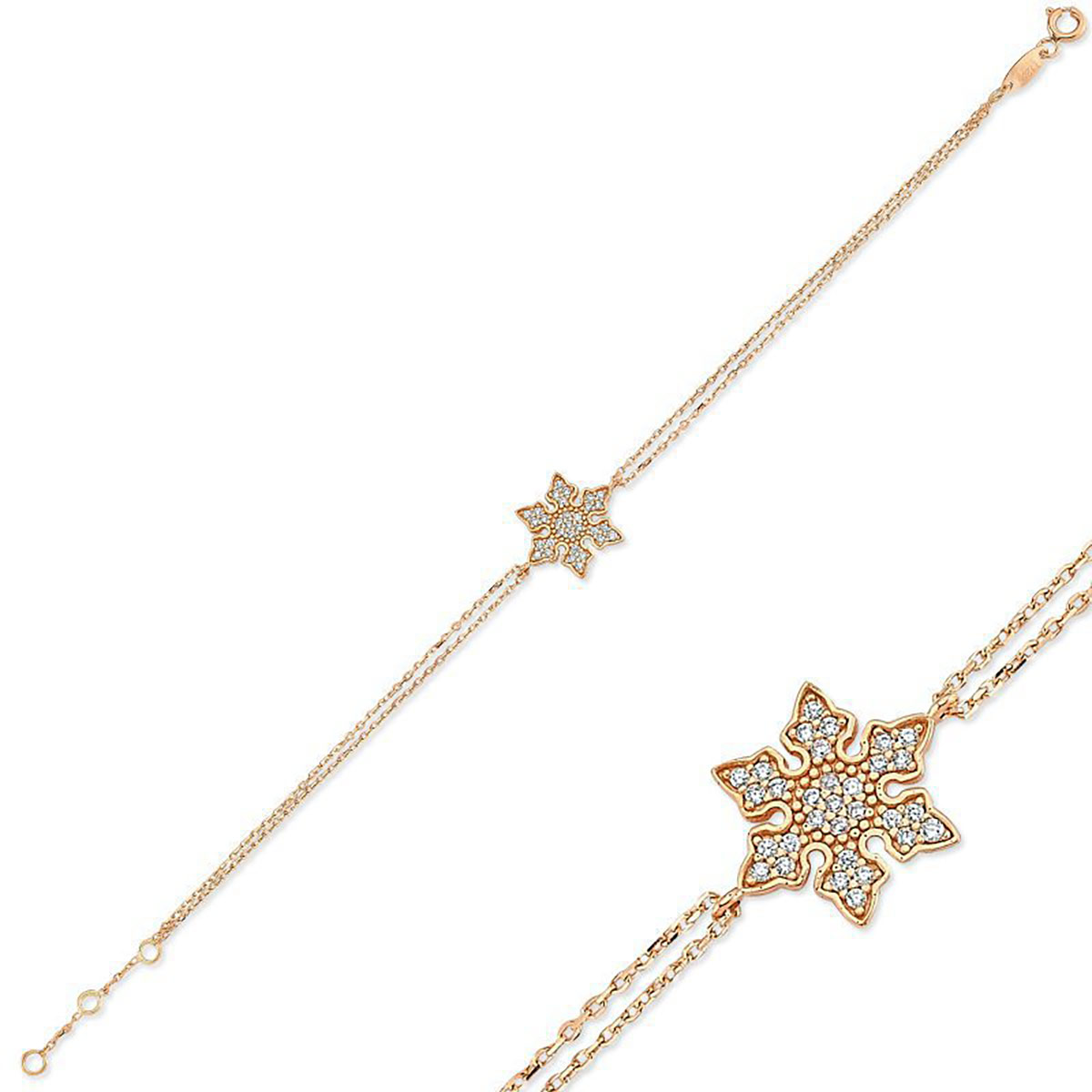 دستبند زنجير طلا  کد RSB-687