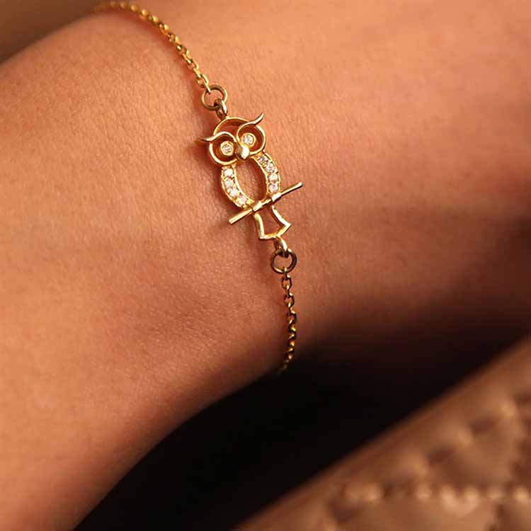 دستبند زنجير طلا  کد BM065