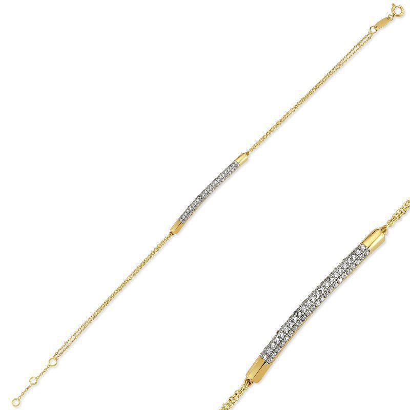 دستبند زنجير طلا  کد RS-82