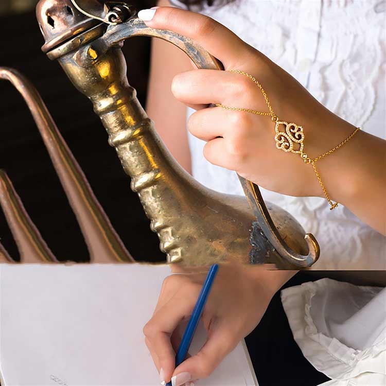 دستبند زنجير طلا  کد BM147