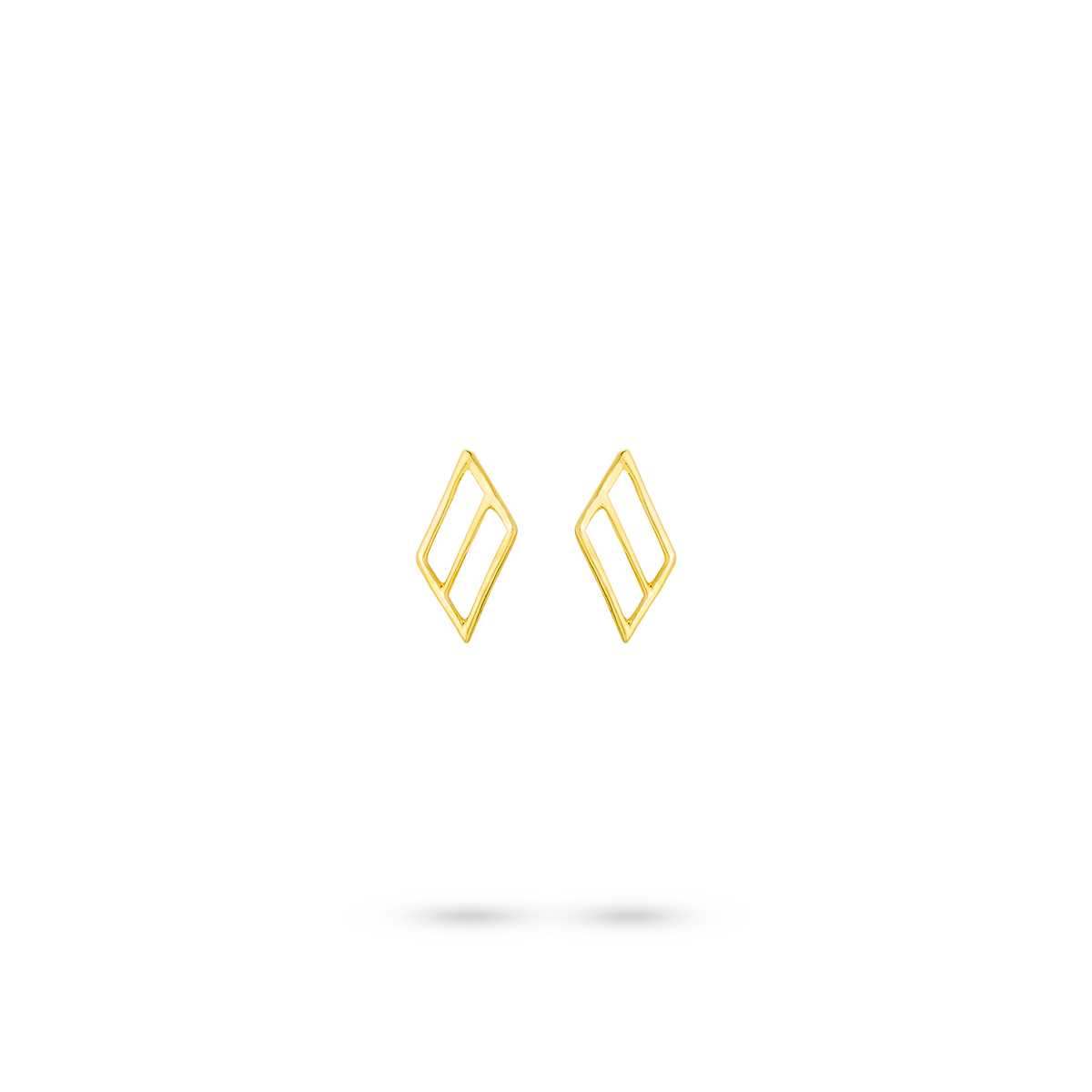 گوشواره گوشواره میخی طلا طرح متوازی الاضلاع کد EMH002