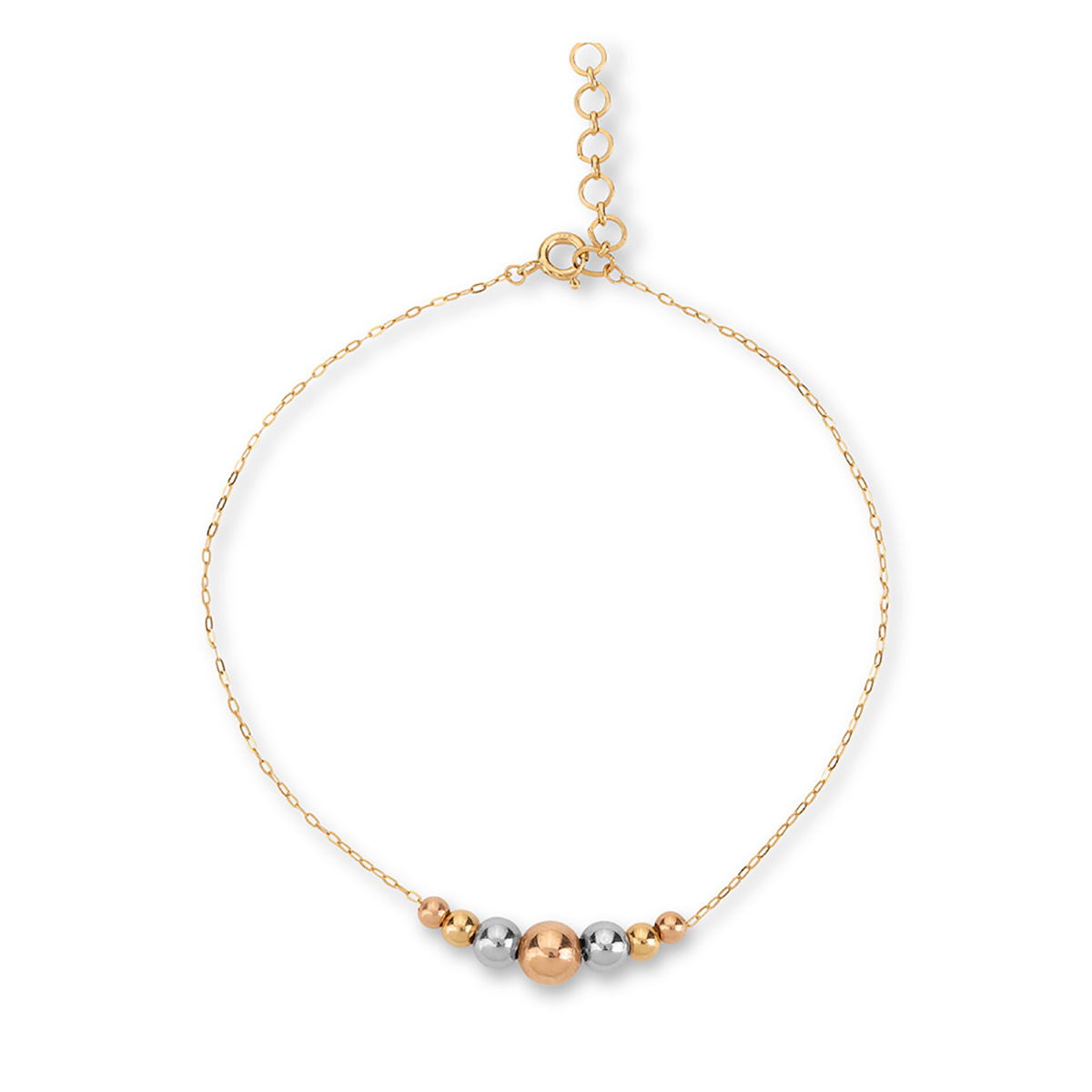 دستبند زنجير طلا  کد BMR515