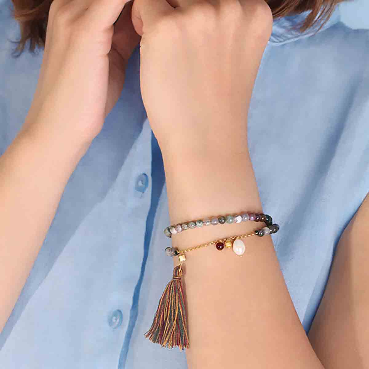 دستبند سنگی  کد BSH029