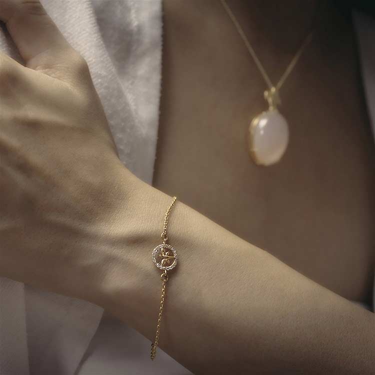 دستبند زنجير طلا  کد BM155