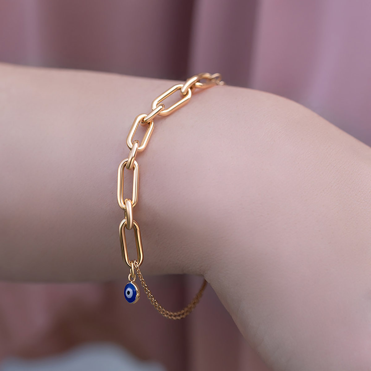 دستبند زنجير طلا  کد BMOH125