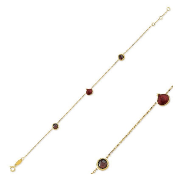 دستبند زنجير طلا  کد RSB-1120