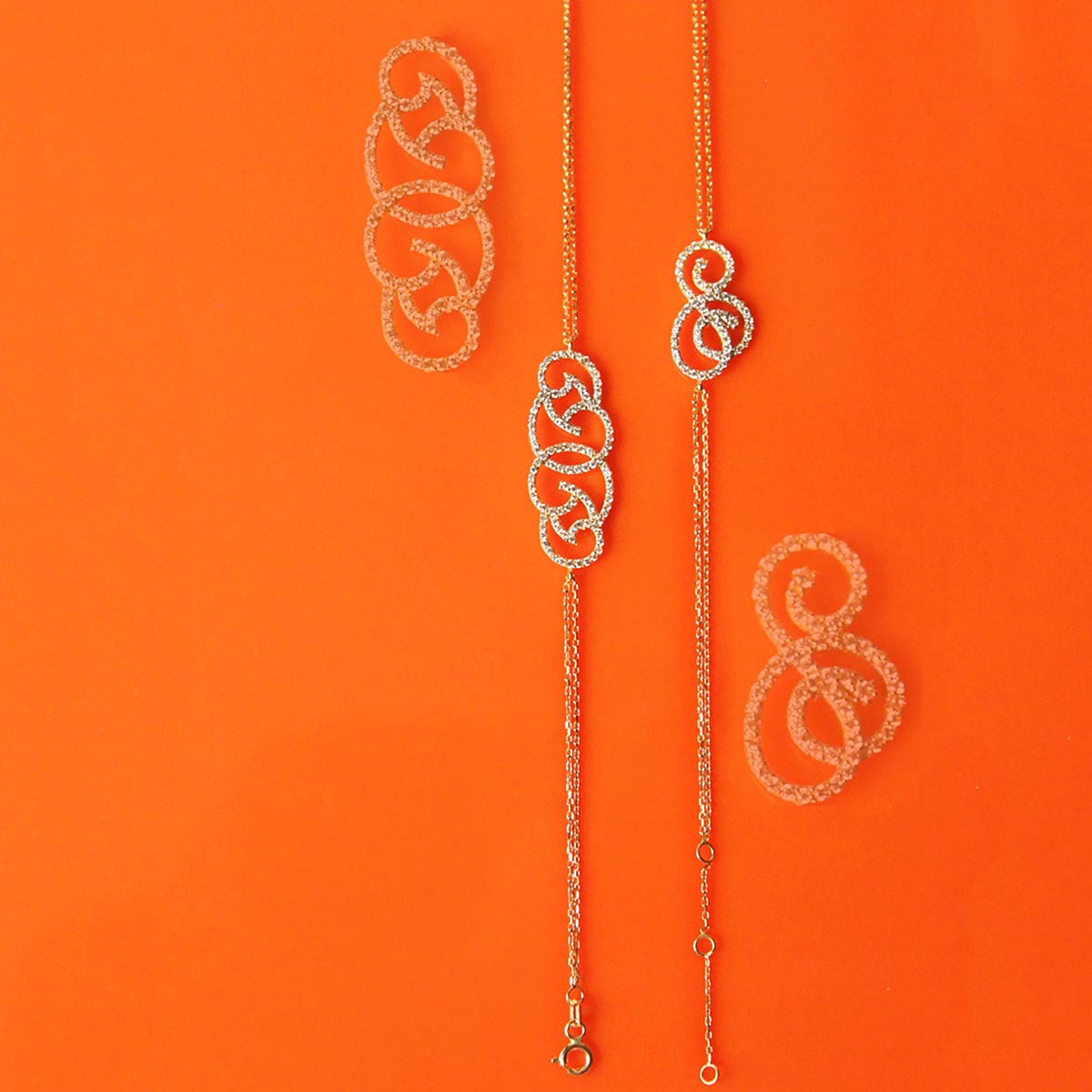 دستبند زنجير طلا  کد RS-555