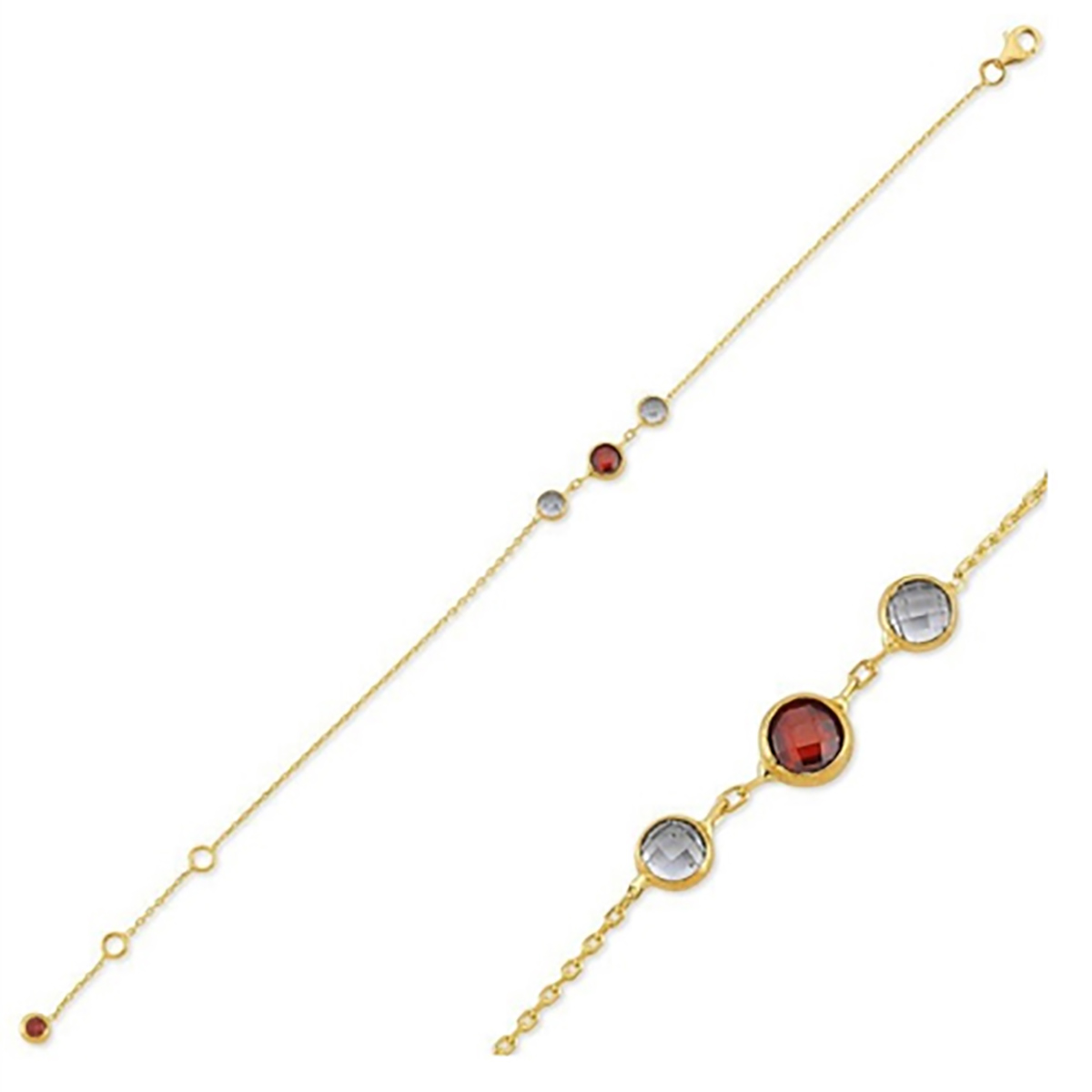 دستبند زنجير طلا  کد RSB-1148