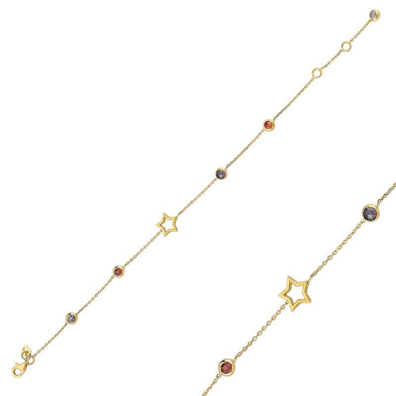 دستبند زنجير طلا  کد MRCB-27