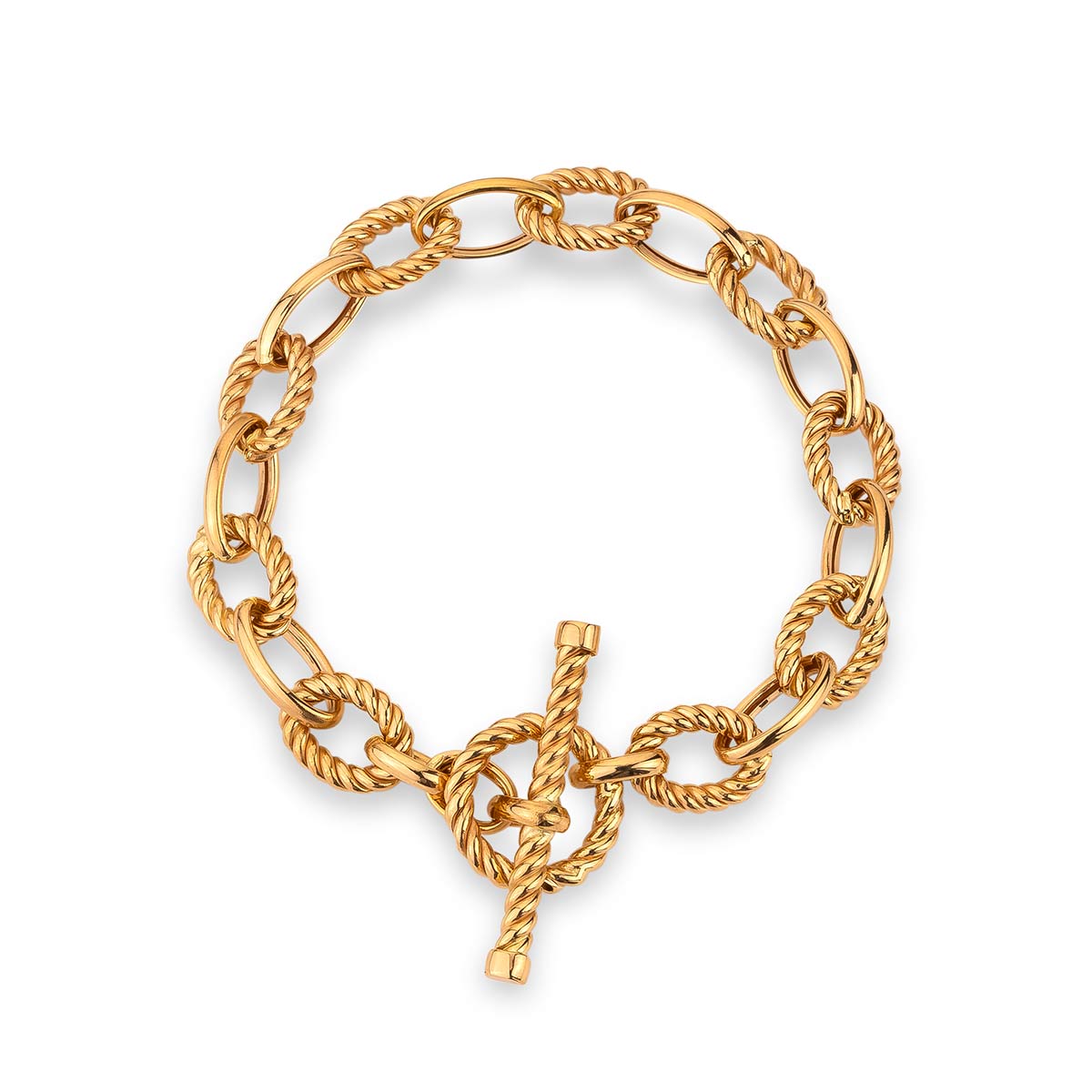 دستبند زنجير طلا  کد BMR362