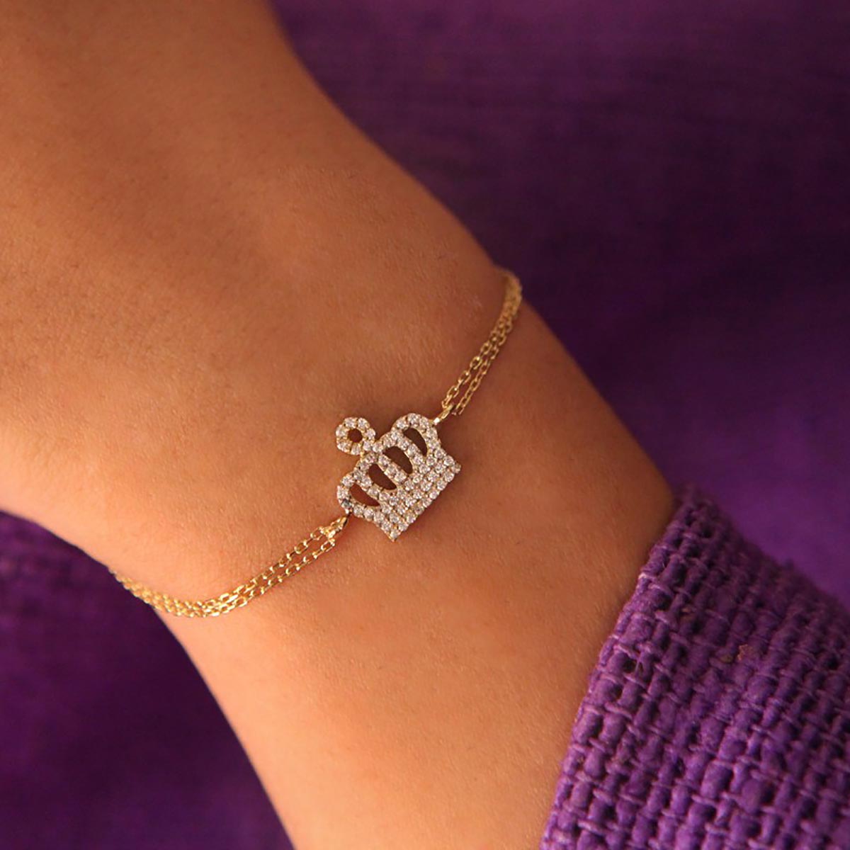 دستبند زنجير طلا  کد RSB-1485